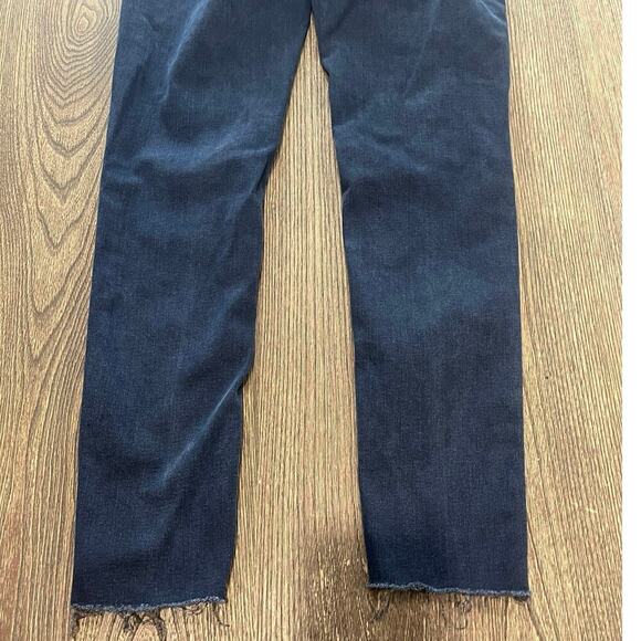 Levi's Womens Mile High Super Skinny Jeans Raw Hem Denim Dark Wash Blue Size 30 - Picture 2 of 13